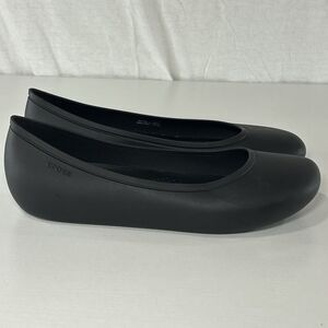 Crocs Brooklyn Flats Black Slip On Shoes Women's Size 8 Comfort